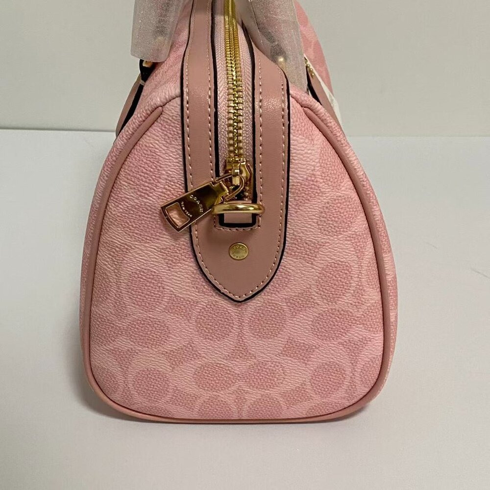 Coach Signature Pink Satchel Bag - Picture 2 of 6